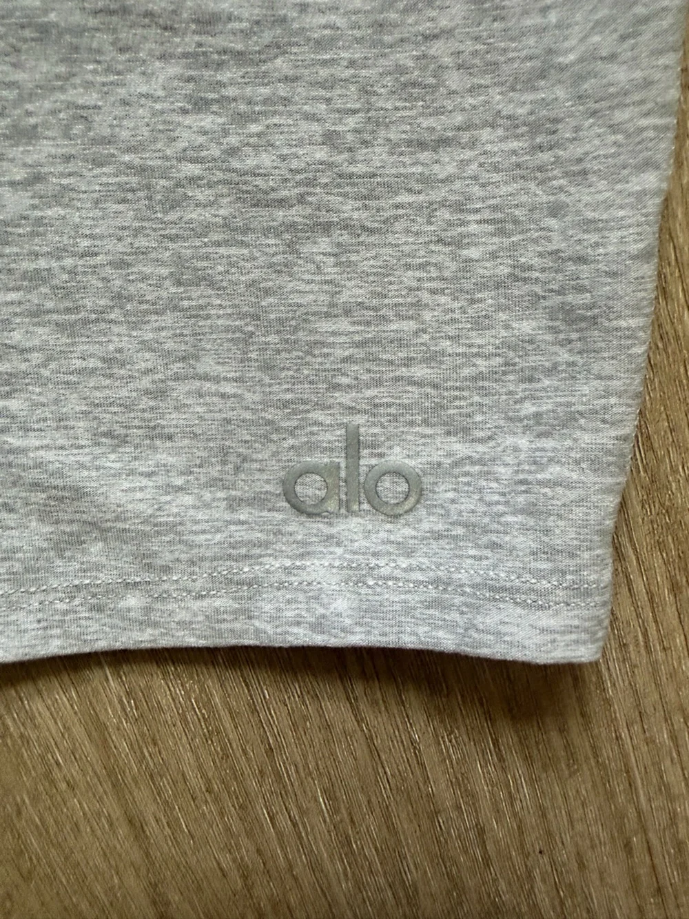ALO Yoga Light Grey Ribbed Double-Strap Romper Bodysuit